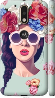 

Чехол Девушка с цветами для Motorola Moto G4 / G4 Plus 95830