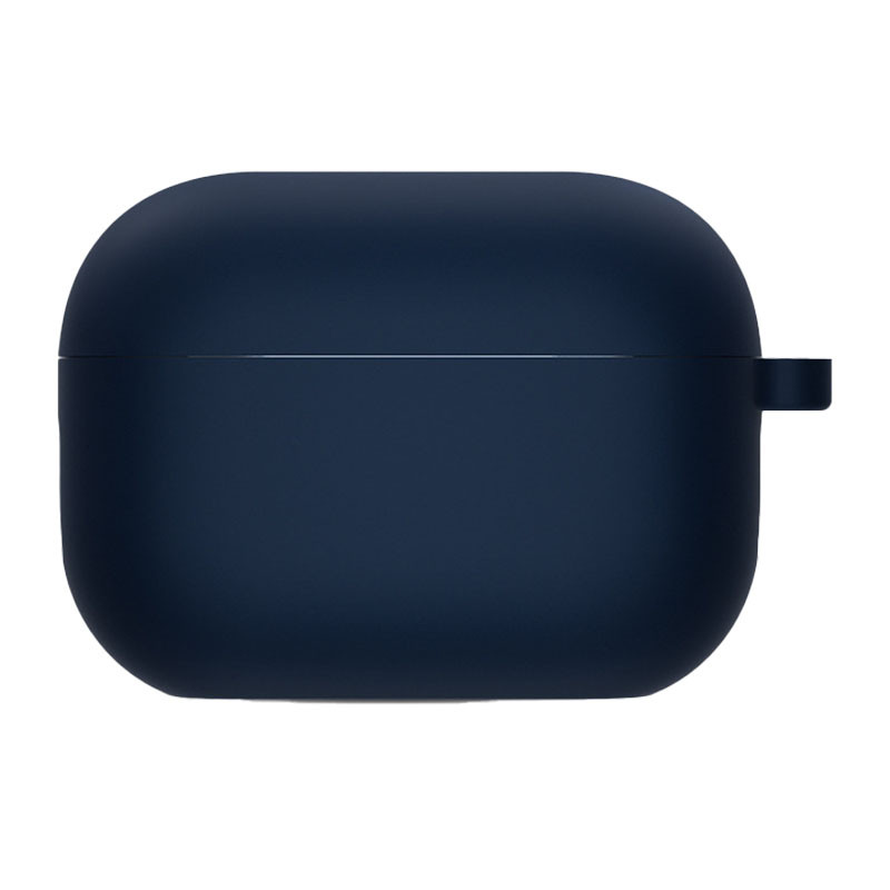 Силіконовий футляр з мікрофіброю для навушників Airpods 3 (Синій / Midnight blue)