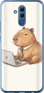 Чехол Funny Capybara CEO Working для Huawei Mate 20 Lite