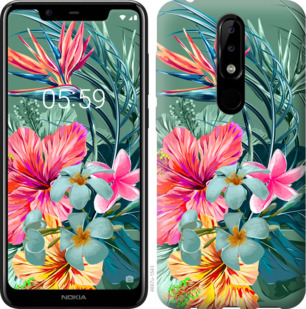 

Чохол Тропічні квіти v1 на Nokia 5.1 Plus 879698