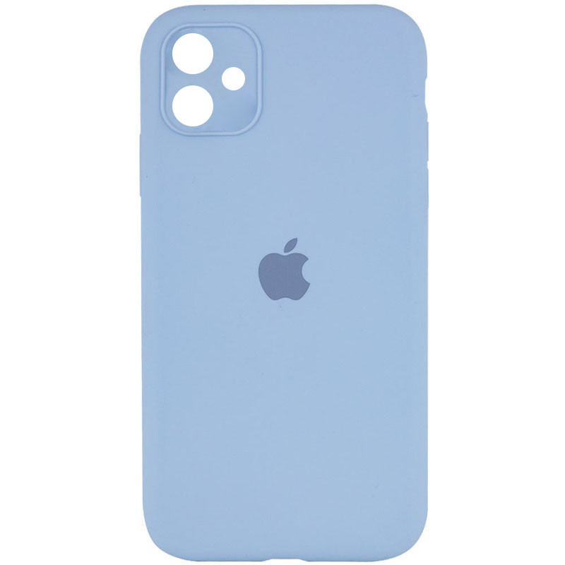 Чохол Silicone Case Square Full Camera Protective (AA) на Apple iPhone 11 (6.1") (Блакитний / Lilac Blue)