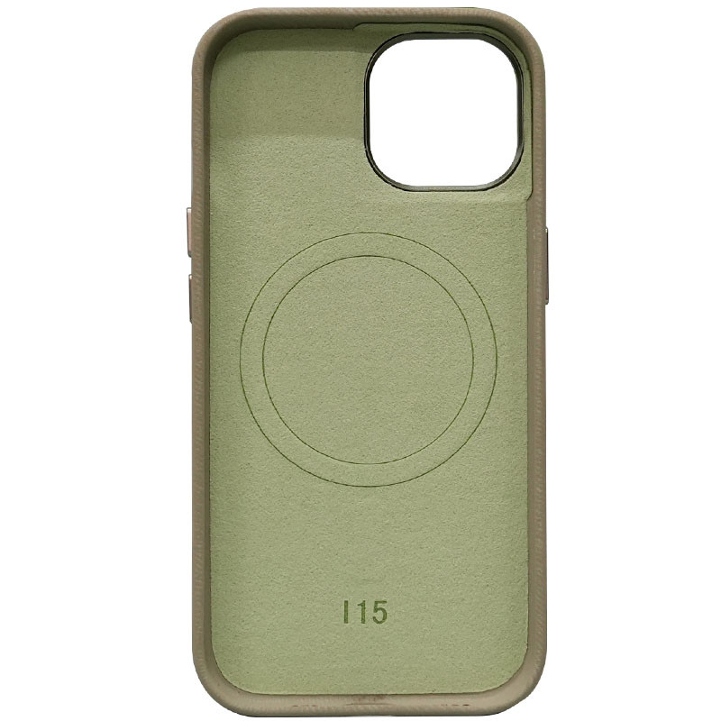 Фото Чехол Denim with Magnetic safe для Apple iPhone 15 (6.1") (Olive) в магазине vchehle.ua