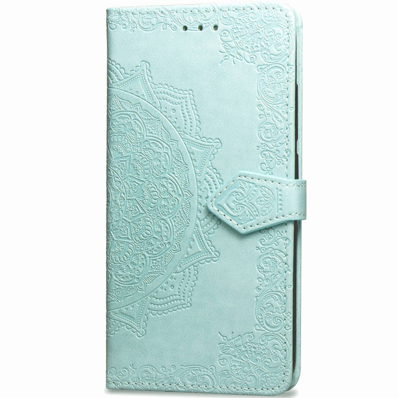 Кожаный чехол-книжка Art Case с визитницей для Samsung Galaxy A10s (Бирюзовый)