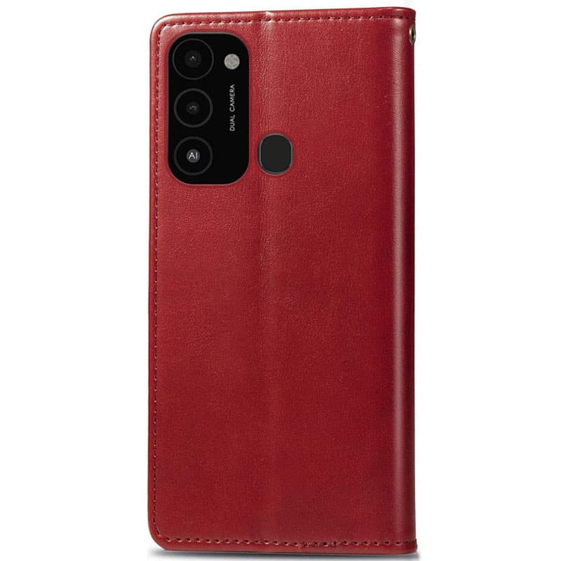 Фото Шкіряний чохол книжка GETMAN Gallant (PU) для TECNO Spark 8C (Червоний) на vchehle.ua