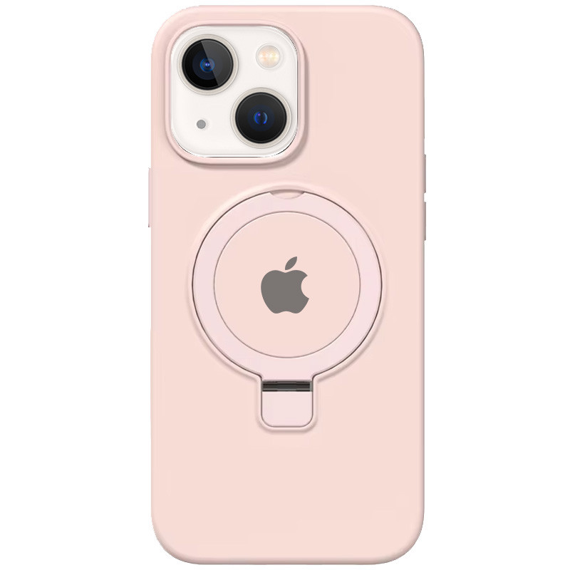 Чохол Silicone Case Full Protective with Ring на Apple iPhone 13 / 14 (6.1") (Pink)