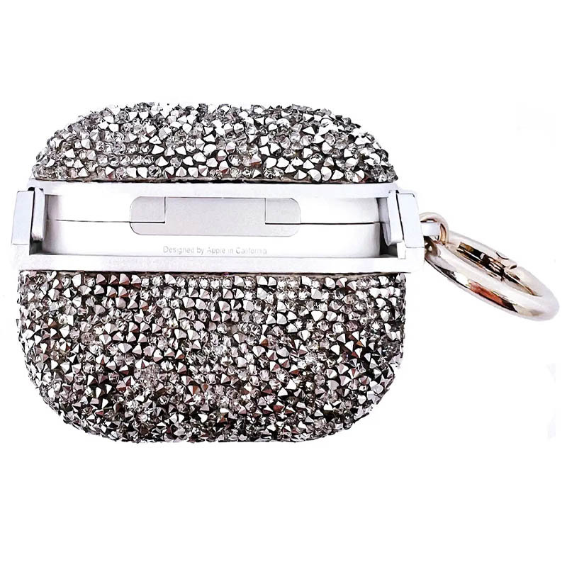 Фото TPU чохол Bling World Rock Diamond на наушников AirPods 3 (Срібний) в маназині vchehle.ua