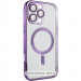 TPU чехол Fibra Chrome with Magnetic safe для Samsung Galaxy S21 FE (Purple)