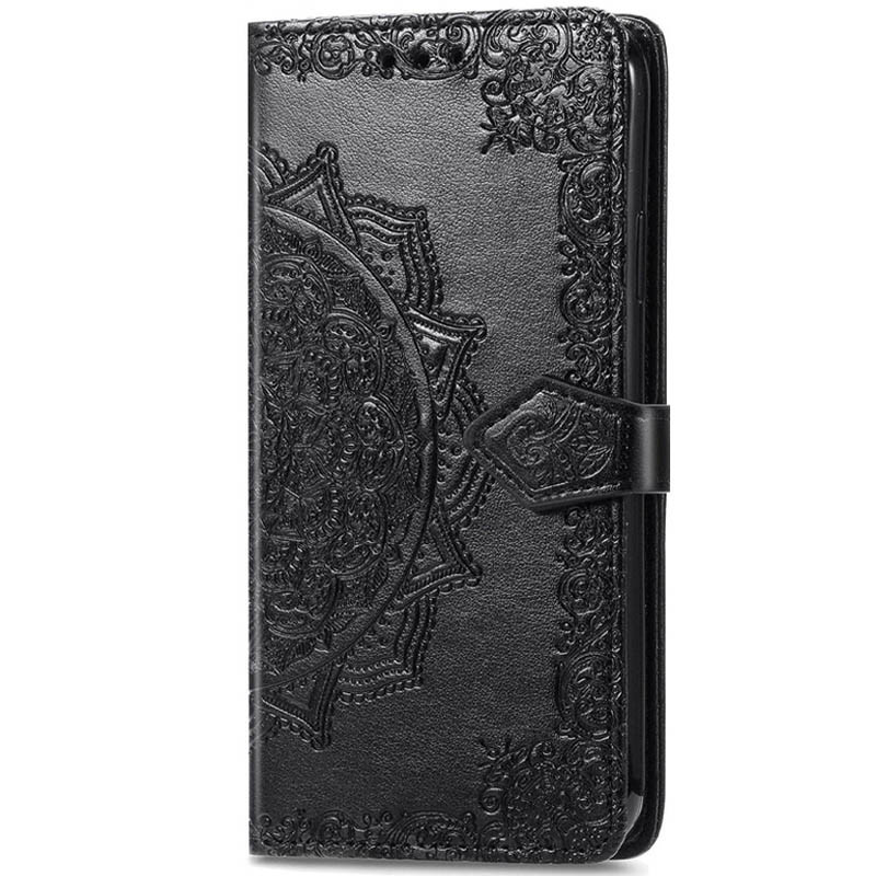 Кожаный чехол (книжка) Art Case с визитницей для Samsung Galaxy A12 / M12 (Черный)