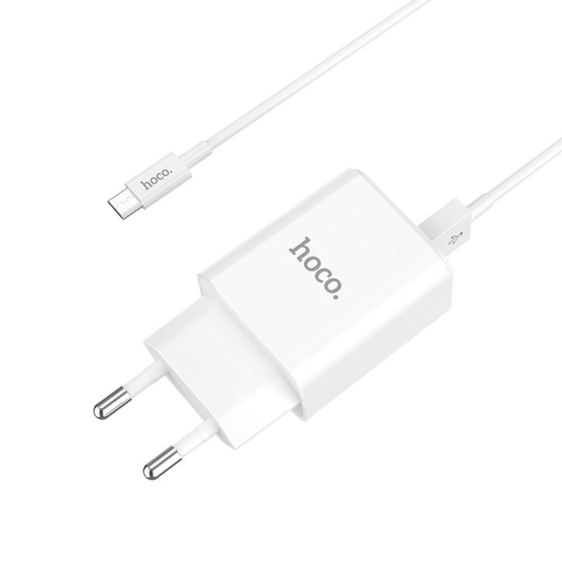 

МЗП Hoco C62A Victoria 2.1A 2USB + cable MicroUSB (Білий) 836926