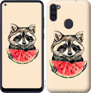 Чехол Енотик с арбузом для Samsung Galaxy M11 M115F