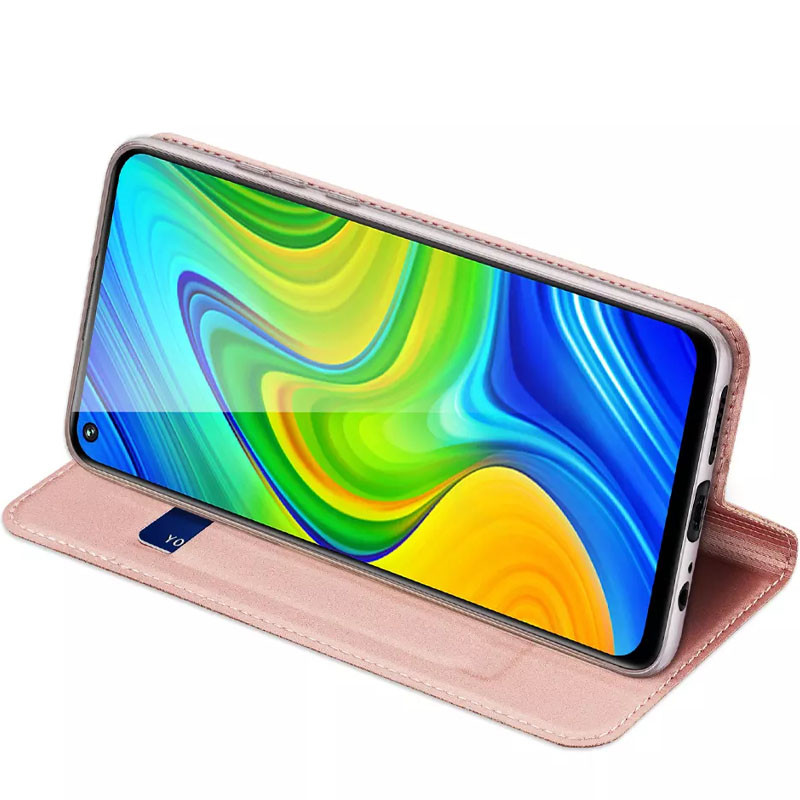 Фото Чохол-книжка Dux Ducis з кишенею для візиток на Xiaomi Mi 10T / Mi 10T Pro (Rose Gold) на vchehle.ua