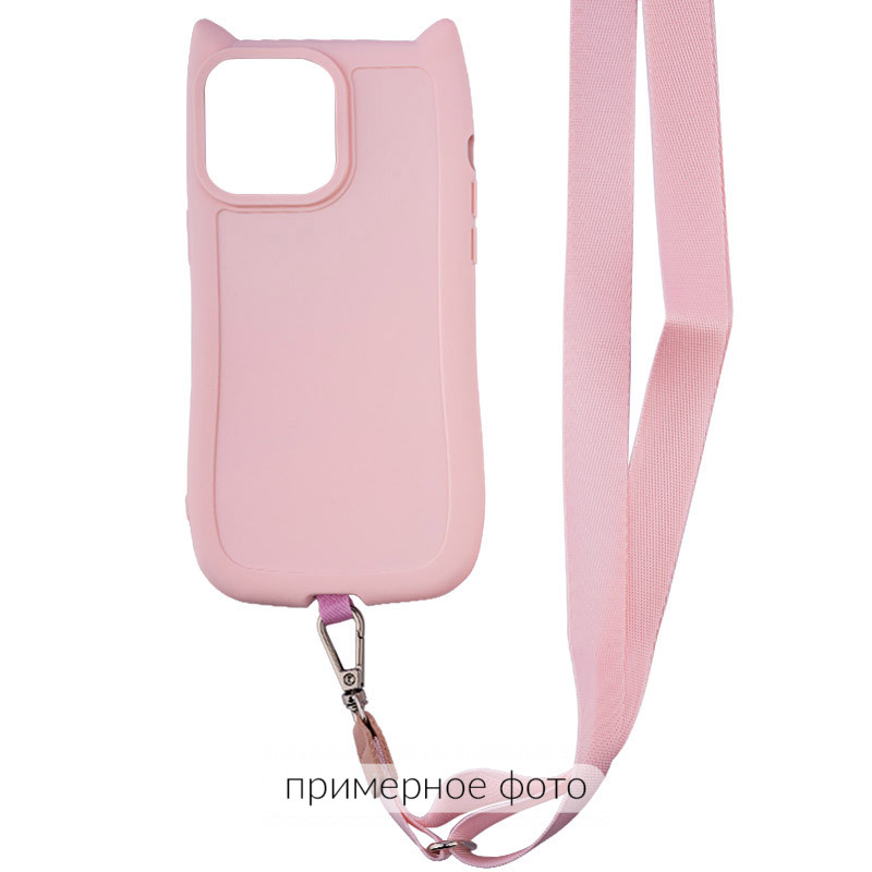 Фото Чохол TPU GETMAN Cat with straps на Apple iPhone 16e (6.1") (Pink) на vchehle.ua