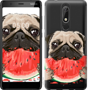 

Чохол Мопс і кавун на Nokia 5.1 843971