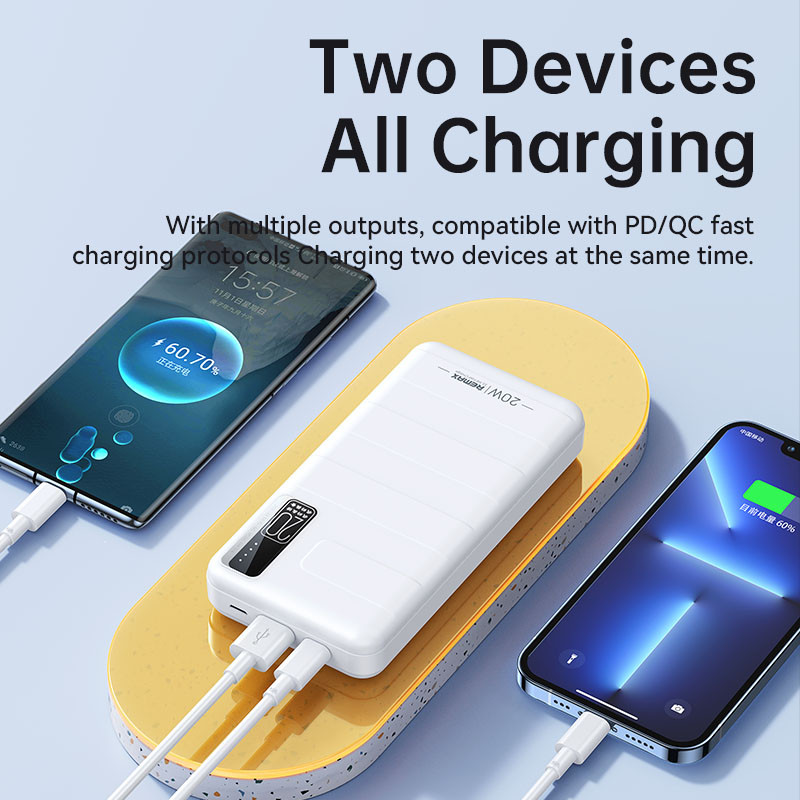 Фото Уценка Портативное ЗУ Power Bank Remax RPP-316 PD20W+QC22.5W 20000 mAh (Дефект упаковки / Белый) на vchehle.ua