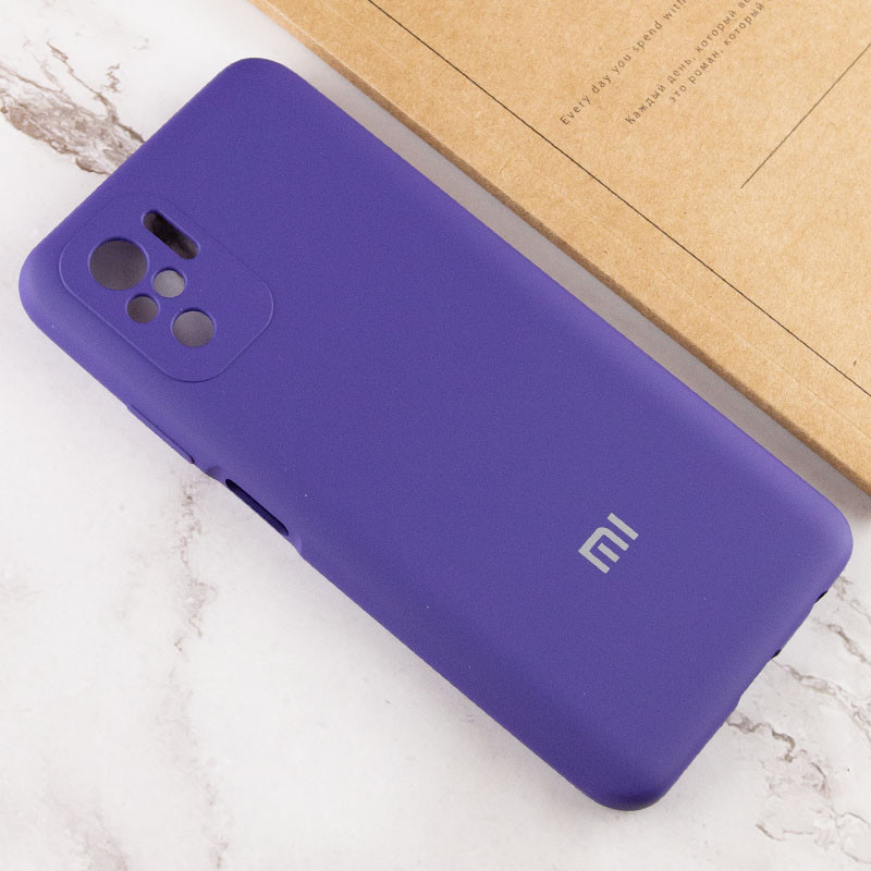 Чохол Silicone Cover Full Camera (AA) Xiaomi Redmi Note 10 / Note 10s (Фіолетовий / Purple) в магазині vchehle.ua