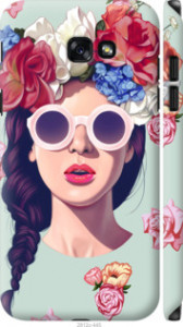 Чохол Дівчина з квітами на Samsung Galaxy A7 (2017)