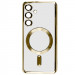 TPU чехол Fibra Chrome with Magnetic safe для Samsung Galaxy A55 (Gold)