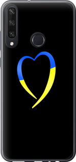 Чехол Жёлто-голубое сердце для Huawei Y6p