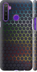 Чехол Переливающиеся соты для Realme 5