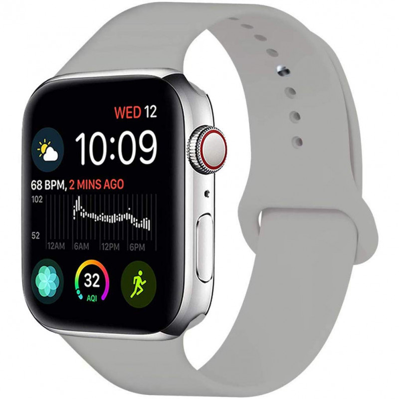 

Силіконовий ремінець на Apple watch 42mm / 44mm (Темно-сірий) 769082