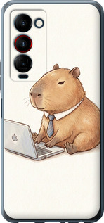 Чохол Funny Capybara CEO Working на Tecno Camon 18 Premier