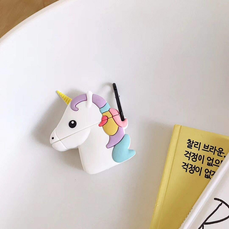Заказать Силиконовый футляр Unicorn series для наушников AirPods 1/2 (Фиолетовый) на vchehle.ua