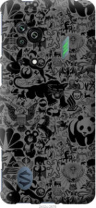Чехол Чёрно-серый стикер бомбинг для Xiaomi Black Shark 5