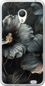 Чохол Чорні квіти на Meizu MX3