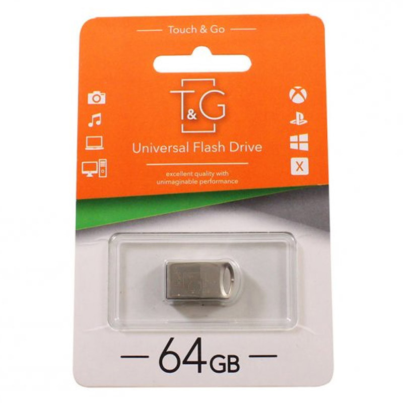 

Флеш-драйв USB Flash Drive T&G 105 Metal Series 64GB (Срібний) 1162886
