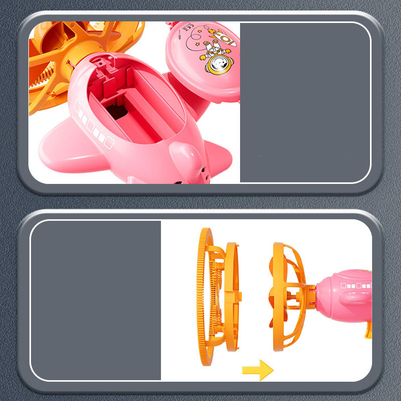 Пістолет для мильних бульбашок H035 Bubble Gun з пропелером 2in1 + bottle 250ml (Pink) в магазині vchehle.ua