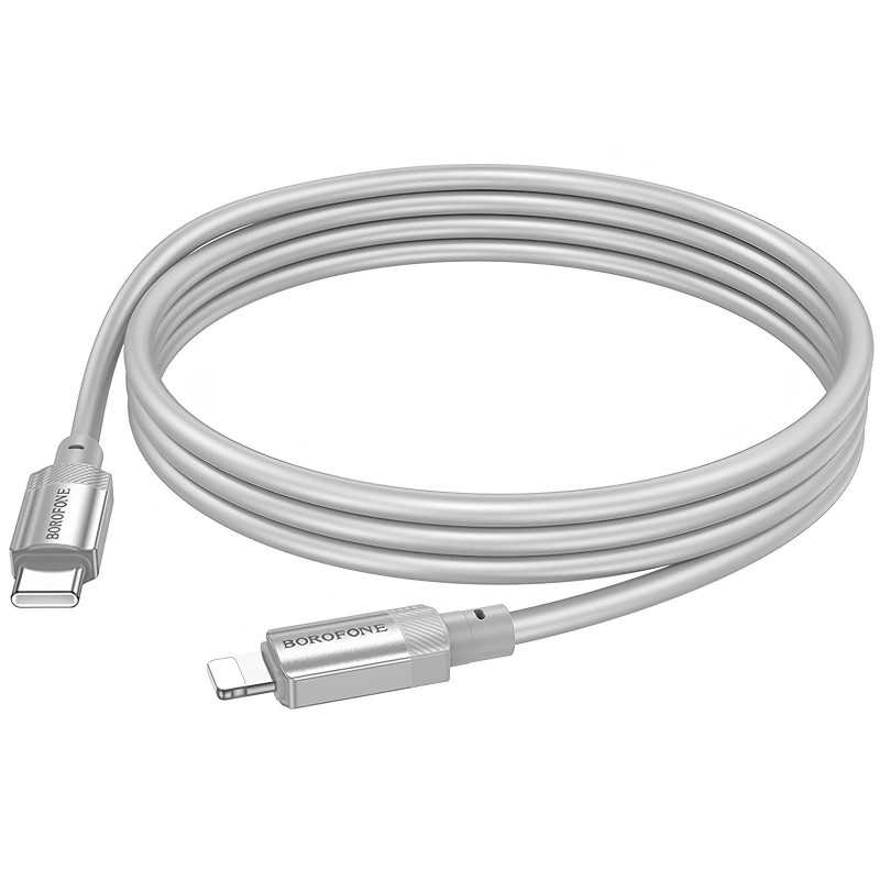 Фото Дата кабель Borofone BX108 Start silicone Type-C to Lightning 27W (1m) (Gray) в магазине vchehle.ua