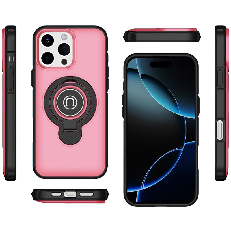 Купити TPU+Textured PC Magnet на Apple iPhone 16 Pro Max (6.9") (Pink) на vchehle.ua