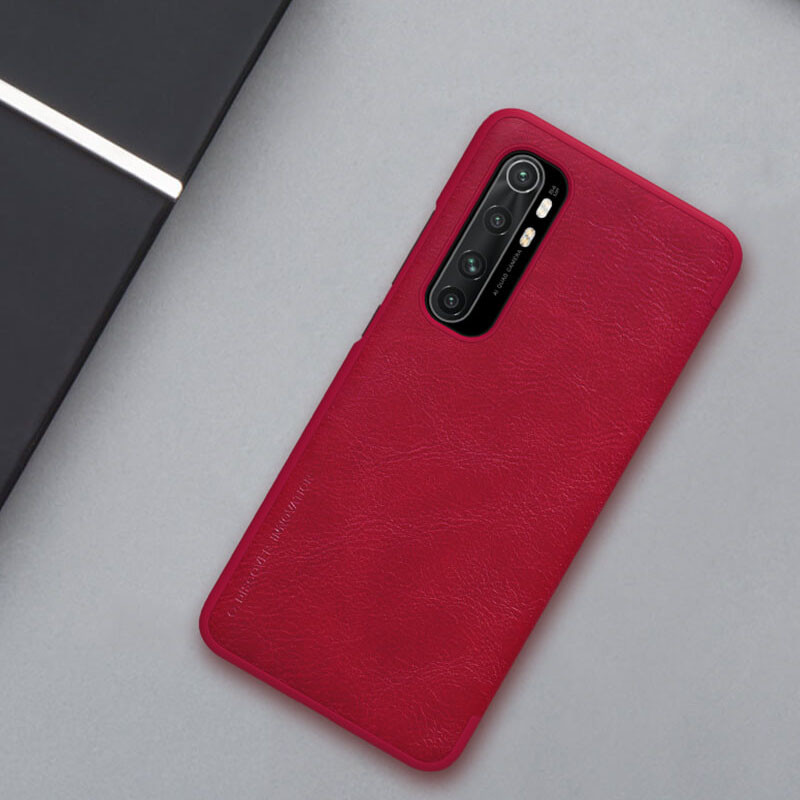 Замовити Шкіряний чохол (книжка) Nillkin Qin Series на Xiaomi Mi Note 10 Lite (Червоний) на vchehle.ua