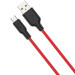 Дата кабель Hoco X21 Plus Silicone MicroUSB Cable (2m) (Black / Red) в магазині vchehle.ua