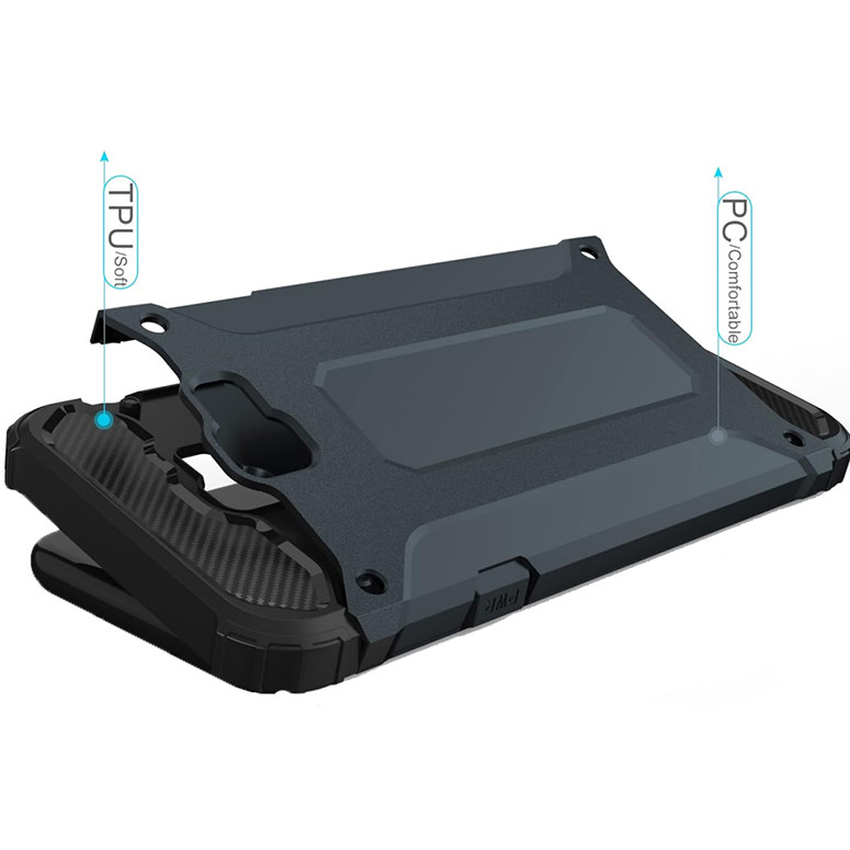 Бронированный противоударный TPU+PC чехол Immortal для Samsung A520 Galaxy A5 (2017) (Серый / Metal slate) в магазине vchehle.ua