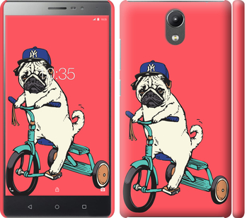 

Чехол Мопс на велосипеде для Lenovo Phab 2 642804
