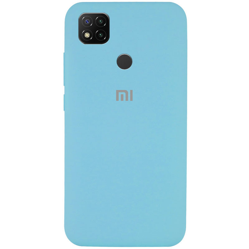 Чехол Silicone Cover Full Protective (AA) для Xiaomi Redmi 9C (Голубой / Light Blue)
