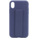 Чохол Silicone Case Hand Holder на Apple iPhone XS Max (6.5") (Темно синій / Midnight blue)