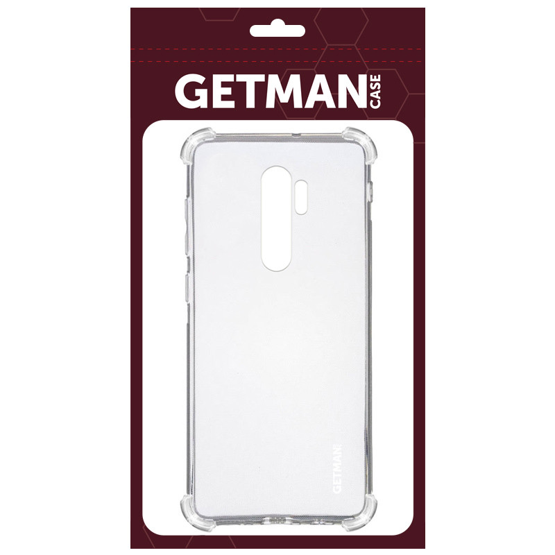 Фото TPU чохол GETMAN Ease logo посилені кути на Xiaomi Redmi Note 8 Pro (Прозорий / Transparent) на vchehle.ua