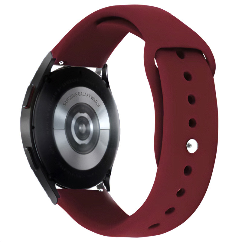 Силіконовий ремінець Sport для Smart Watch 20mm (Бордовий / Maroon)