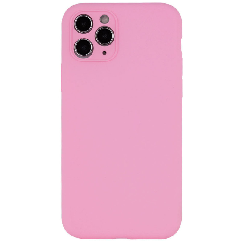 Чохол Silicone Case Full Camera Protective (AA) NO LOGO на Apple iPhone 12 Pro (6.1") (Рожевий / Light pink)