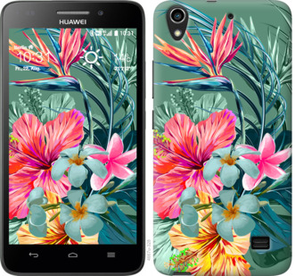 

Чехол Тропические цветы v1 для Huawei G620S 845256