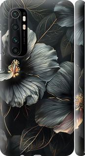Чехол Черные цветы для Xiaomi Mi Note 10 Lite