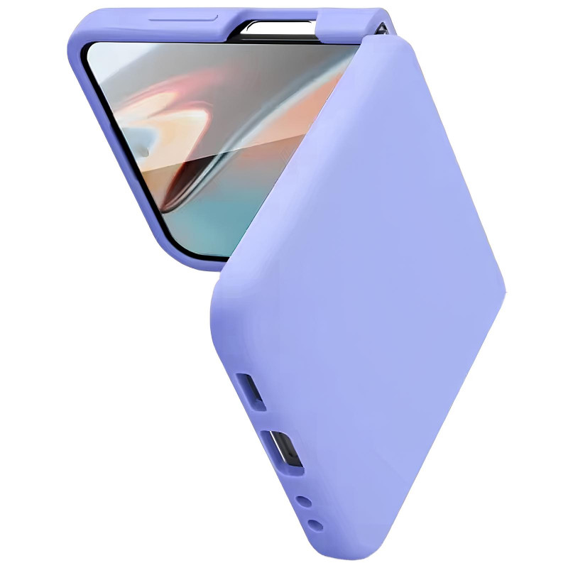 Чохол Foldables Silicone Cover Lakshmi (AAA) на Samsung Galaxy Z Flip6 (Бузковий / Dasheen) в магазині vchehle.ua