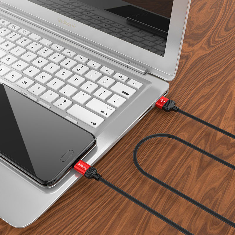 Дата кабель Borofone BX28 Dignity USB to Type-C (1m) (Красный) в магазине vchehle.ua