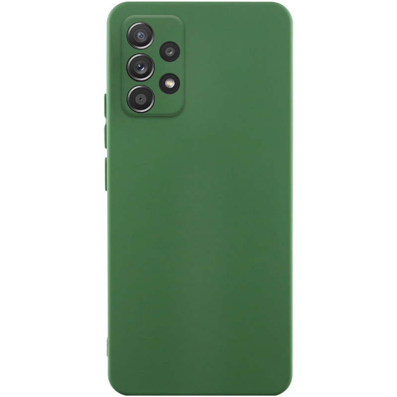 Чехол TPU GETMAN Liquid Silk Full Camera для Samsung Galaxy A52 4G / A52 5G / A52s (Зеленый / Dark green)