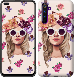 

Чехол Девушка с цветами v2 для Realme 6 Pro 920755