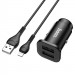 АЗП Hoco NZ4 (2USB 2.4A) + Lightning (Чорний)