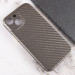 Фото Уценка Кожаный чехол Leather Case Carbon series для Apple iPhone 13 mini (5.4") (Дефект упаковки / Серый) на vchehle.ua