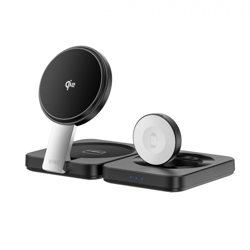 БЗУ WIWU Wi-W028 QI2 3 in 1 wireless charger (Black) в магазине vchehle.ua